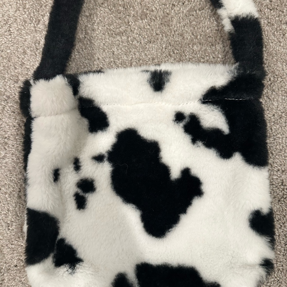 shein fluffy cow pattern shoulder bag - Picture 2 of 5